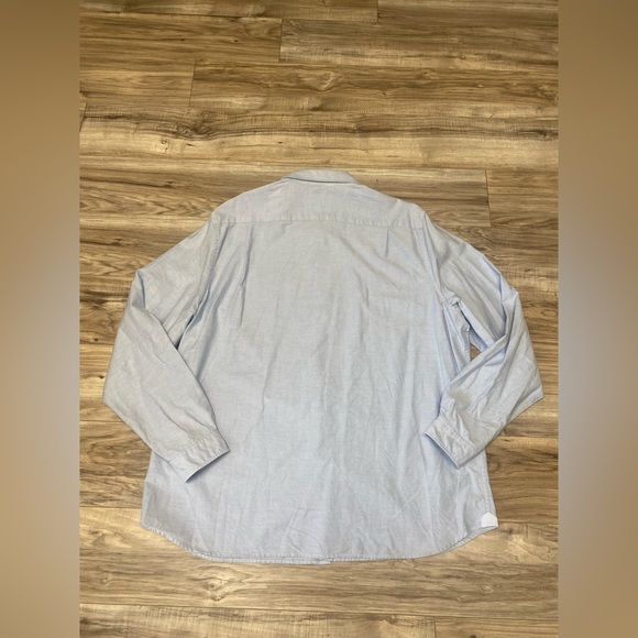 Lacoste Button Down Men's 46 Size XXL Blue Oxford Dress Shirt Long Sleeve Cotton - Picture 7 of 11